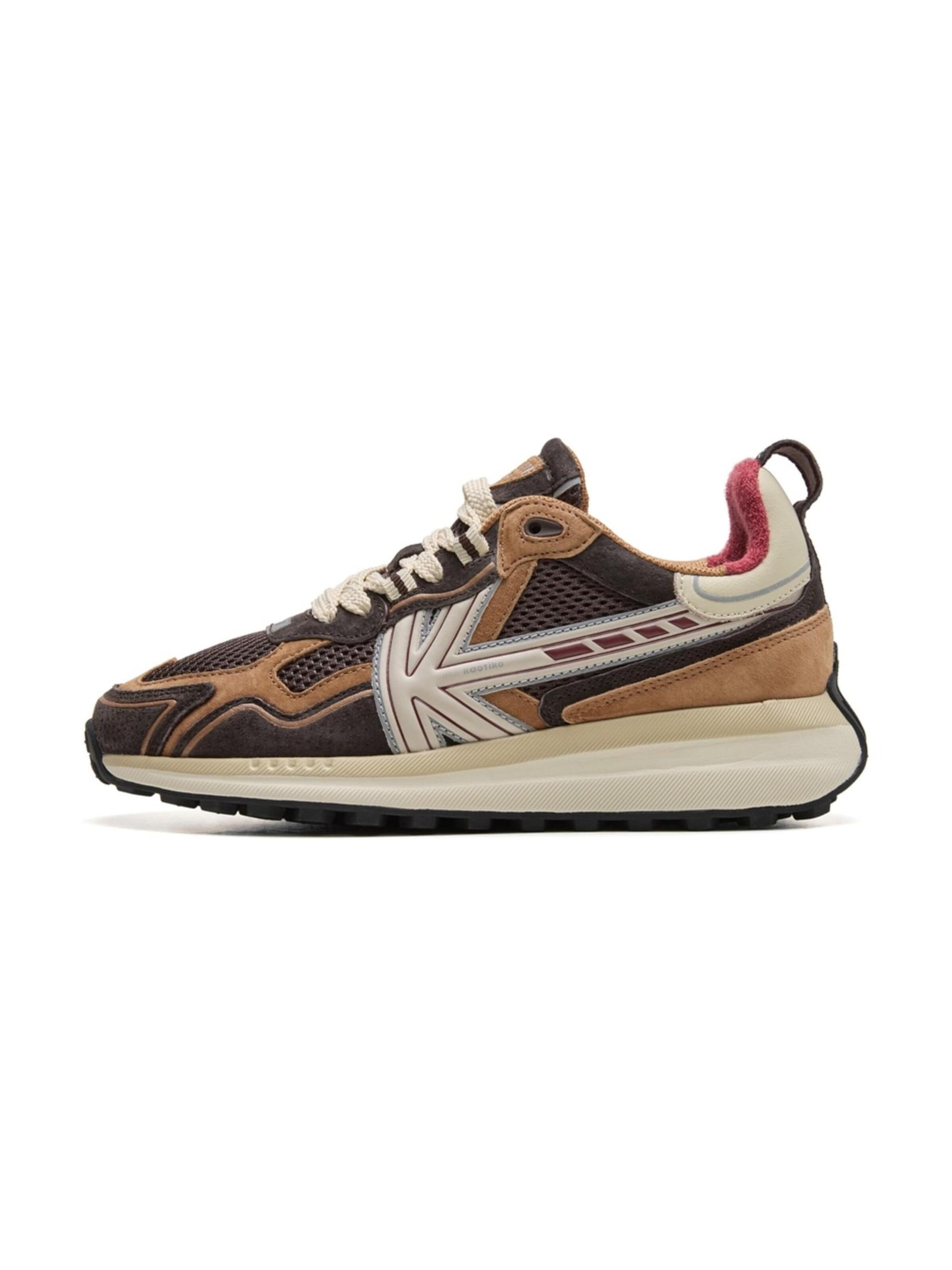 Kaotiko Sneakers laag 'Detroit Tech' in Bruin: voorkant