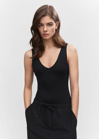 MANGO Shirt Bodysuit 'Sally' in Black: front