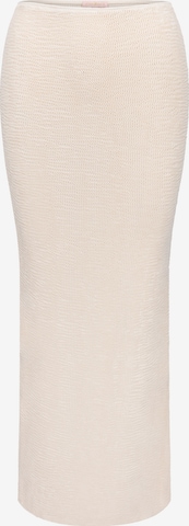 Moda Minx Maxirock 'Scrunch Long' in Beige: Vorderseite