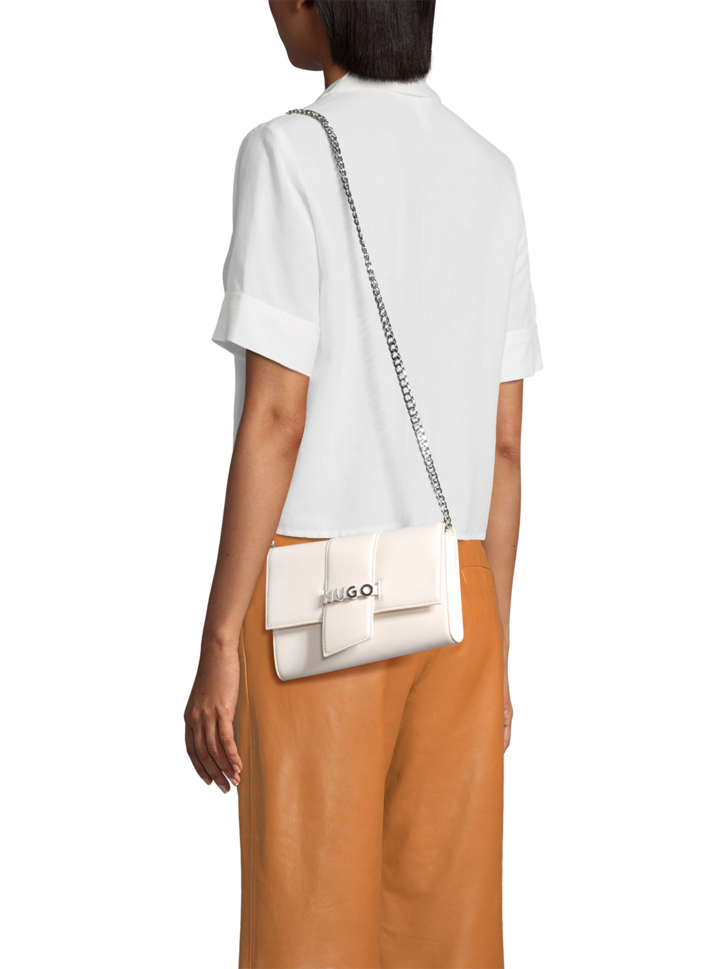 HUGO Listová kabelka 'Mel 2.0' - Biela: predná strana