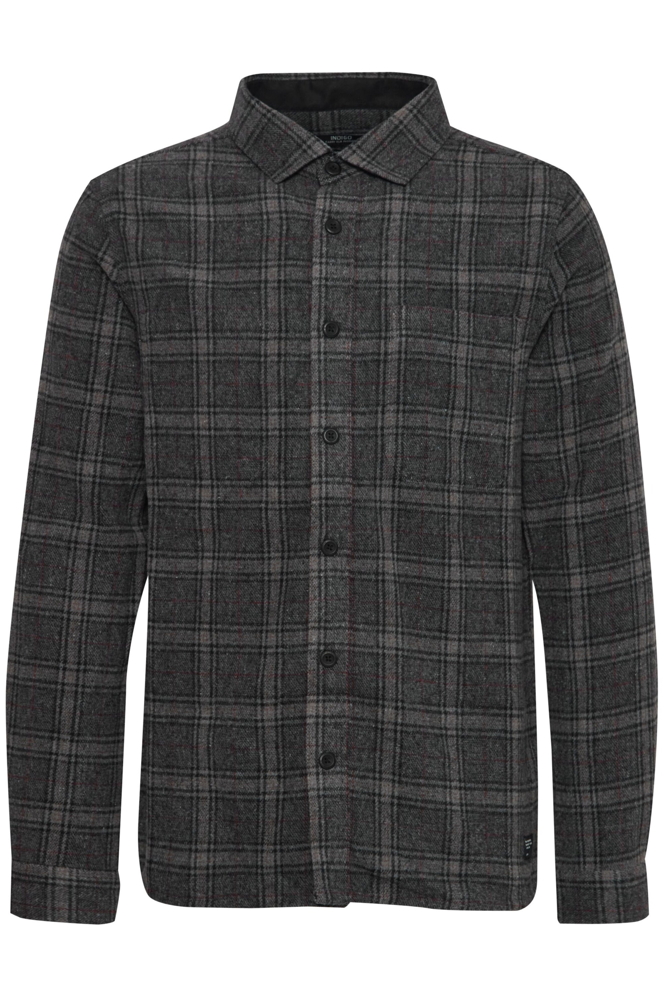 INDICODE JEANS Hemd 'Valmer' in Grau: Vorderseite