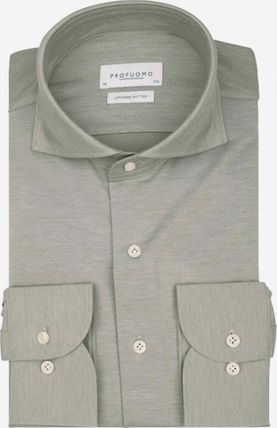 Profuomo Button Up Shirt 'Japanese Knitted' in Green: front
