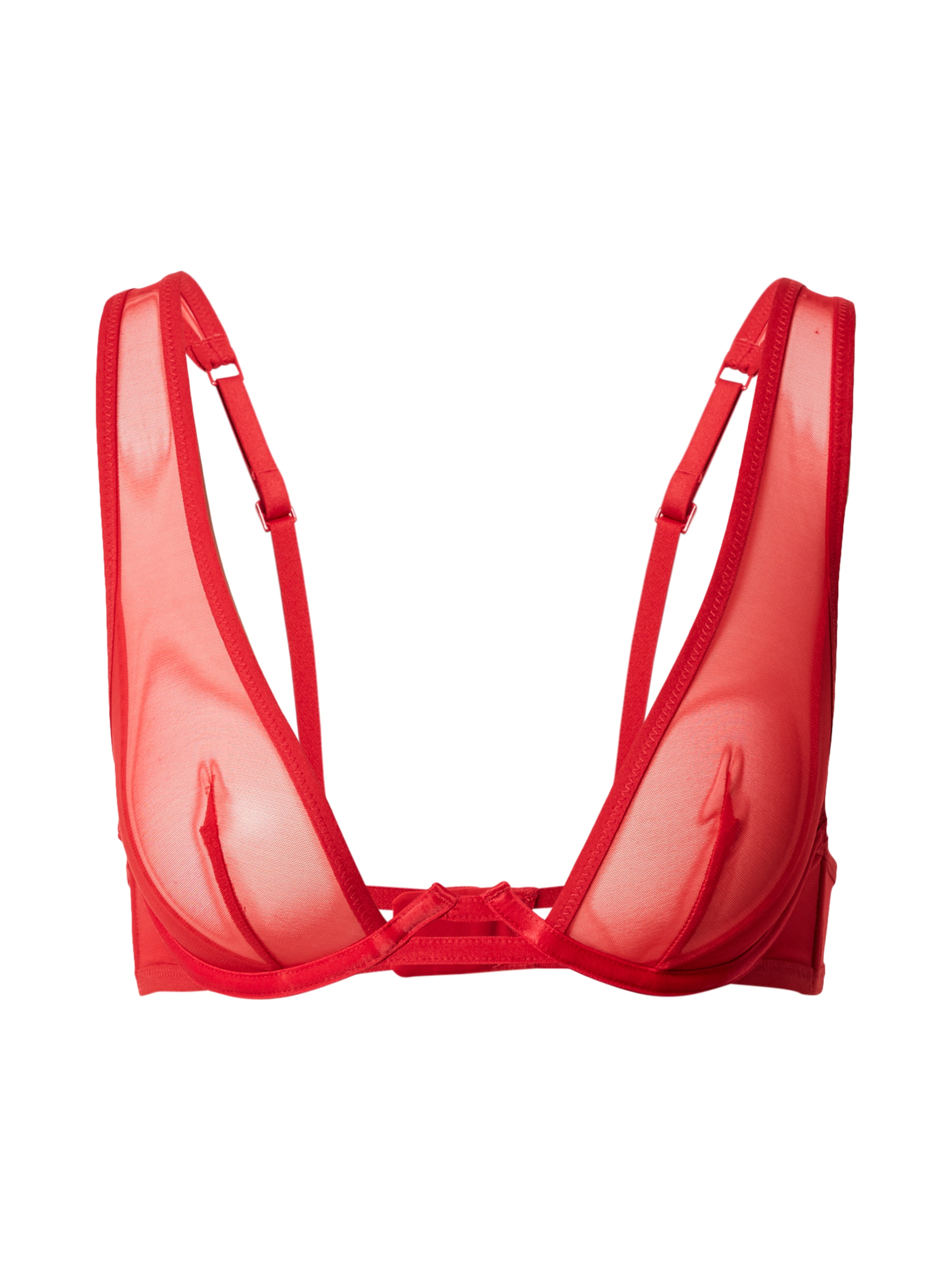 Scandale éco-lingerie Triangle Bra 'Le Plunge' in Red: front