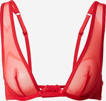 Triangolo Reggiseno 'Le Plunge' di Scandale éco-lingerie in rosso: frontale