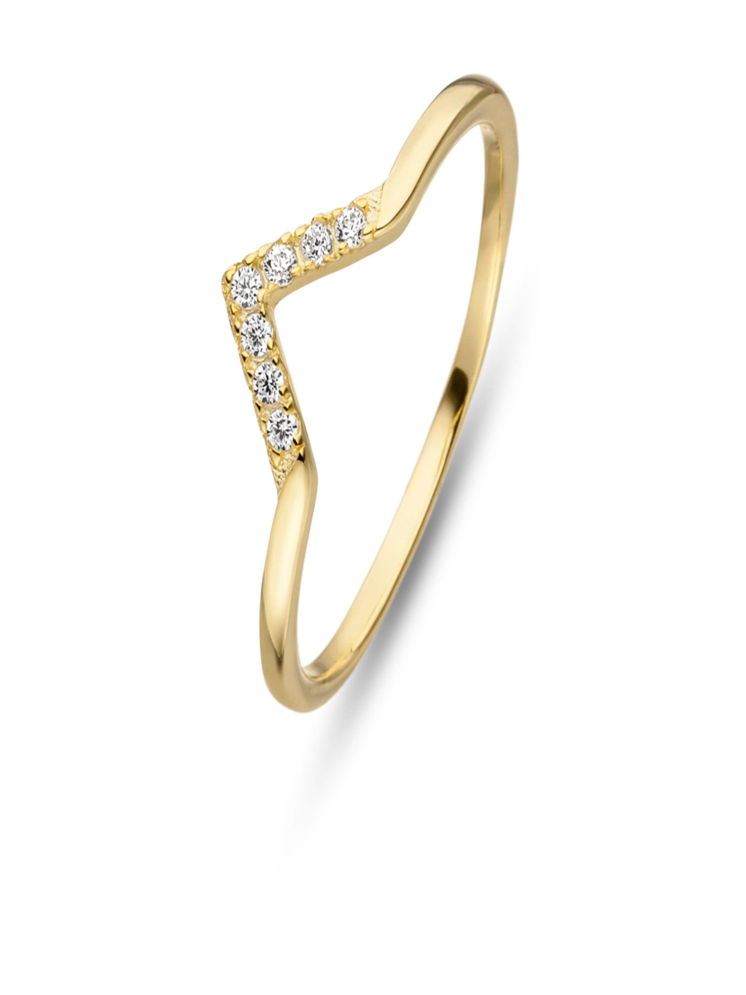 Fiocco Jewelry Ring 'Crown' in Yellow: front