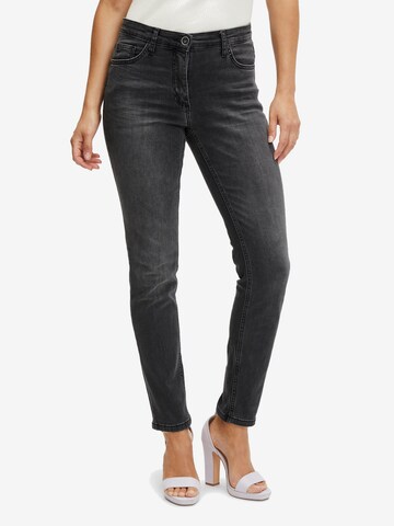 Betty Barclay Slimfit Basic-Jeans mit Waschung in Braun: predná strana