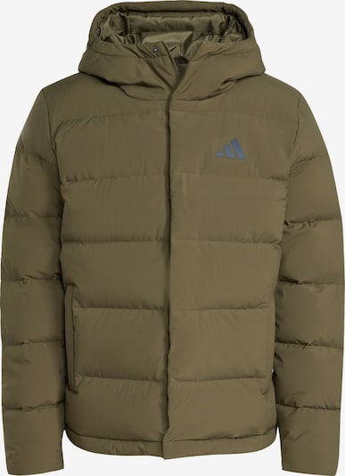 Sportinė striukė 'Helionic' iš ADIDAS SPORTSWEAR, spalva – tamsiai pilka / alyvuogių spalva, Prekių apžvalga