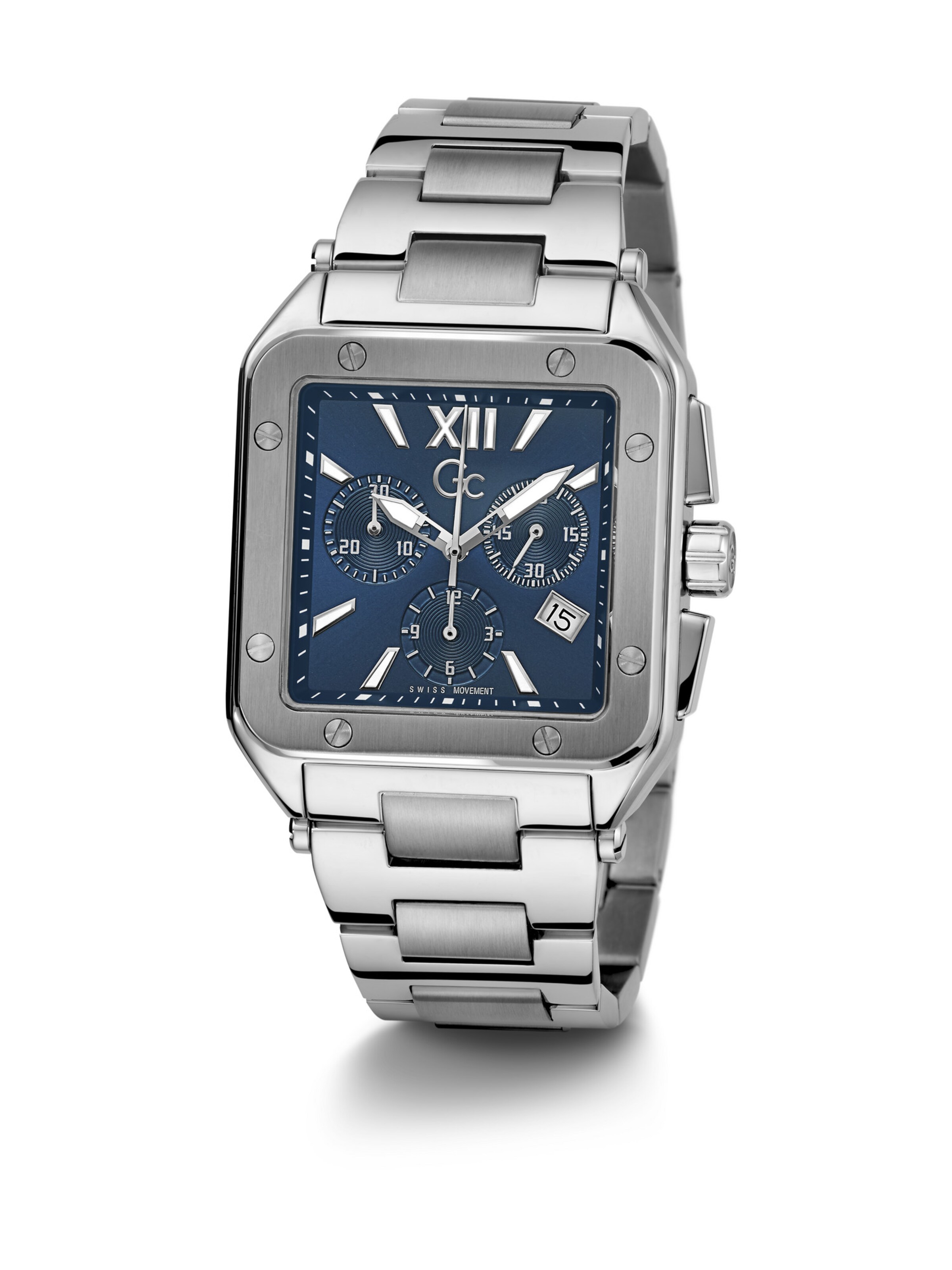 Gc Analoguhr in Silber