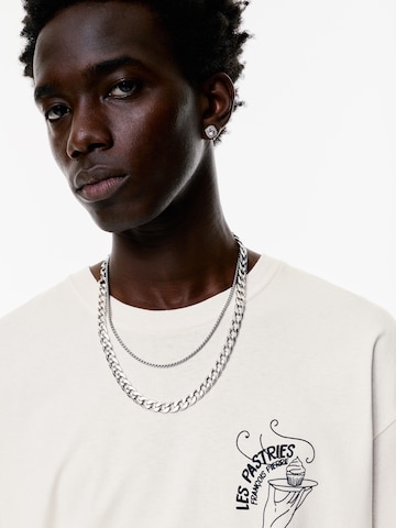Pull&Bear Tričko 'PARIS 02 RUE TIVOLI' – béžová