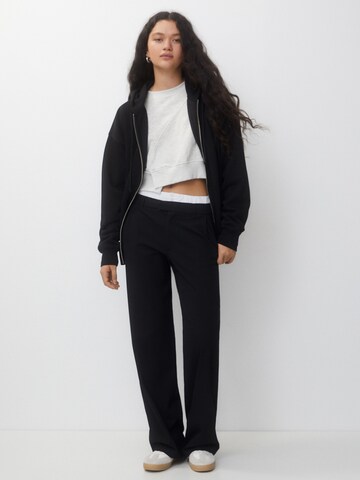 Pull&Bear Sweat jacket in Black