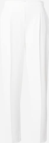 COMMA regular Παντελόνι με τσάκιση σε λευκό: μπροστά
