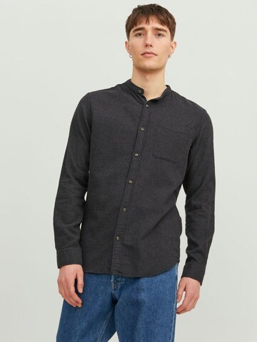 JACK & JONES Regular Fit Hemd  'JJBand' in Grau: Vorderseite