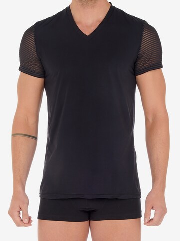 HOM Shirt ' Loulou V-Neck ' in Black