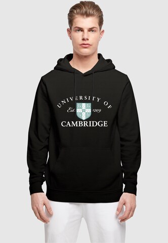 Merchcode Sweatshirt 'University Of Cambridge - Est 1209' in Black: front