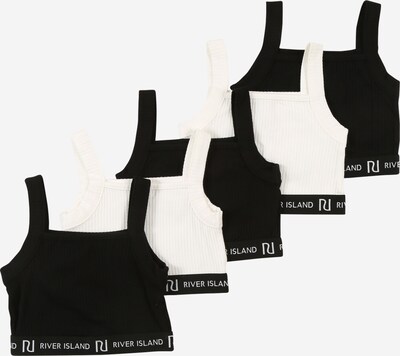 River Island Top in schwarz / weiß, Produktansicht