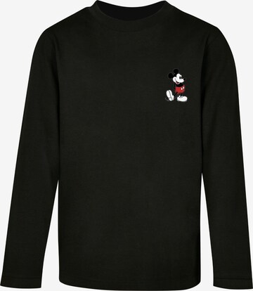 ABSOLUTE CULT Shirt 'Mickey Mouse - Kickin' in Zwart: voorkant