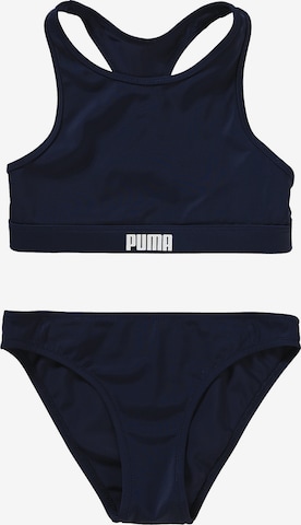 PUMA BODYWEAR Bustier Bikini in Blau: Vorderseite