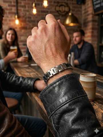 Holzwerk - Pulsera 'KALKSEE' en plata: frente