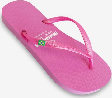 Brasileras Strand-/badschoen 'Classic Pearl W' in Roze: voorkant