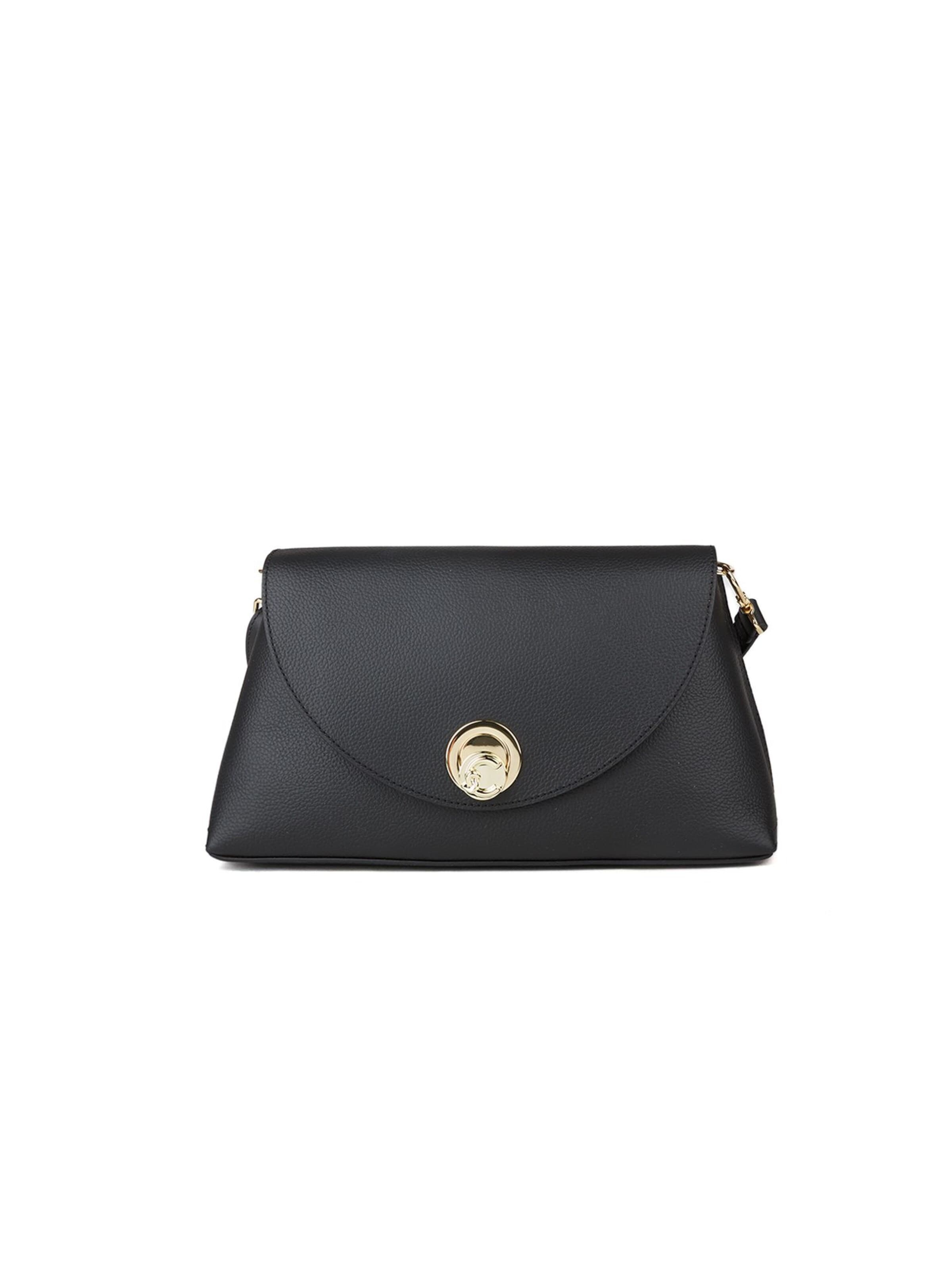 Coccinelle Handtas 'Nikla Double Grainy Leather' in Zwart: voorkant