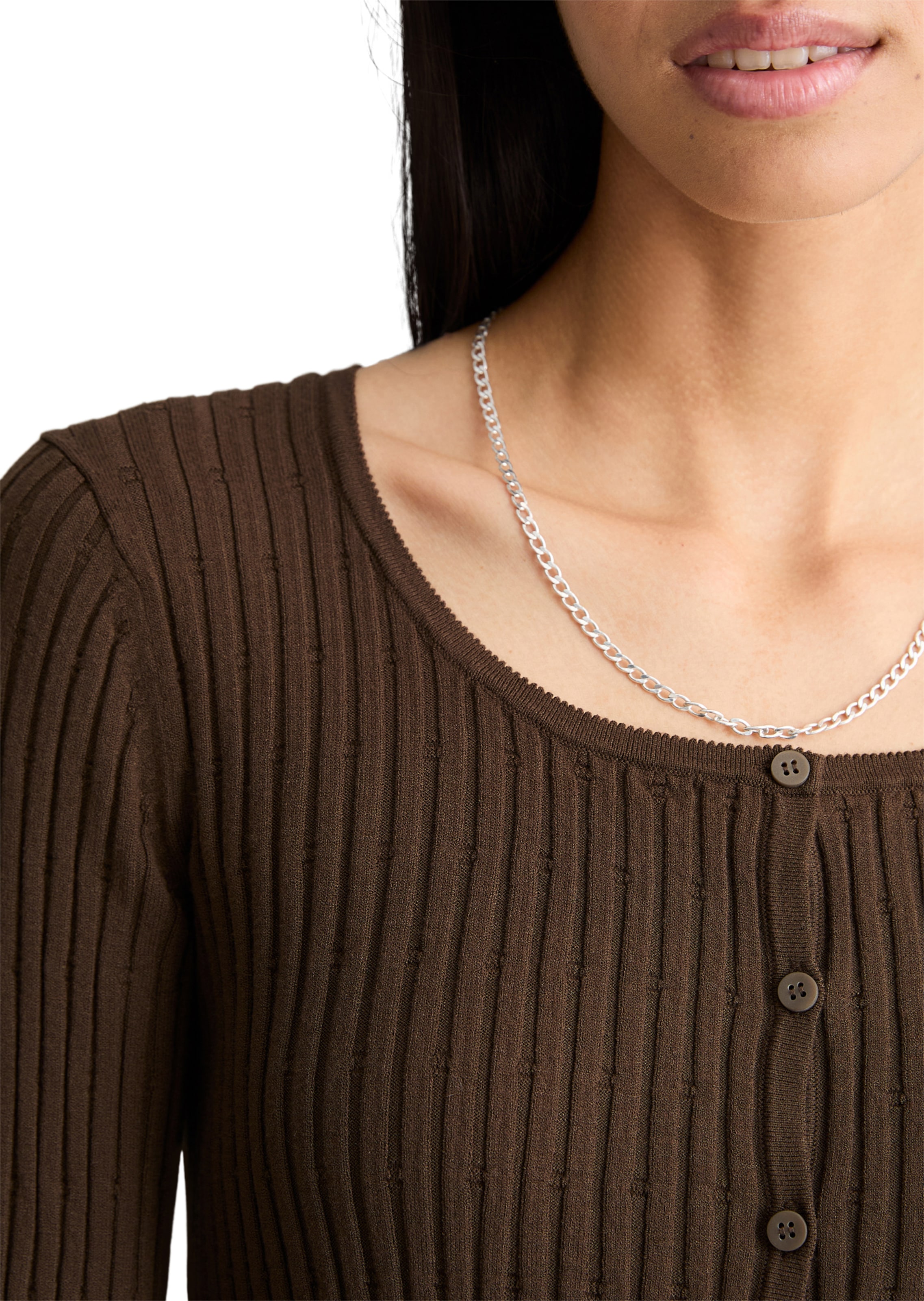 Marc O'Polo DENIM Gebreid vest in Bruin