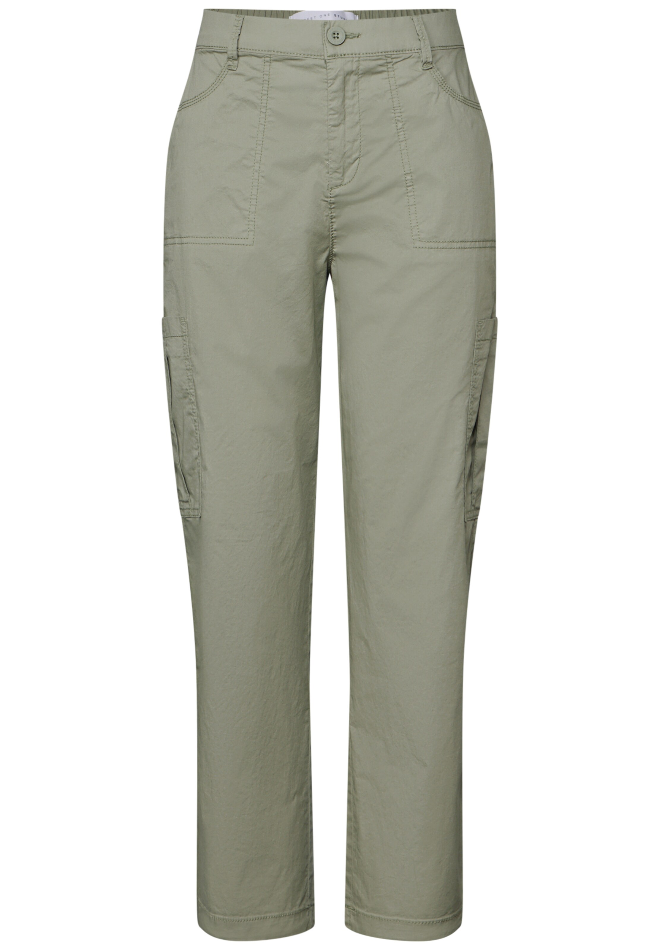 Street One Studio Regular Pants in Green: front