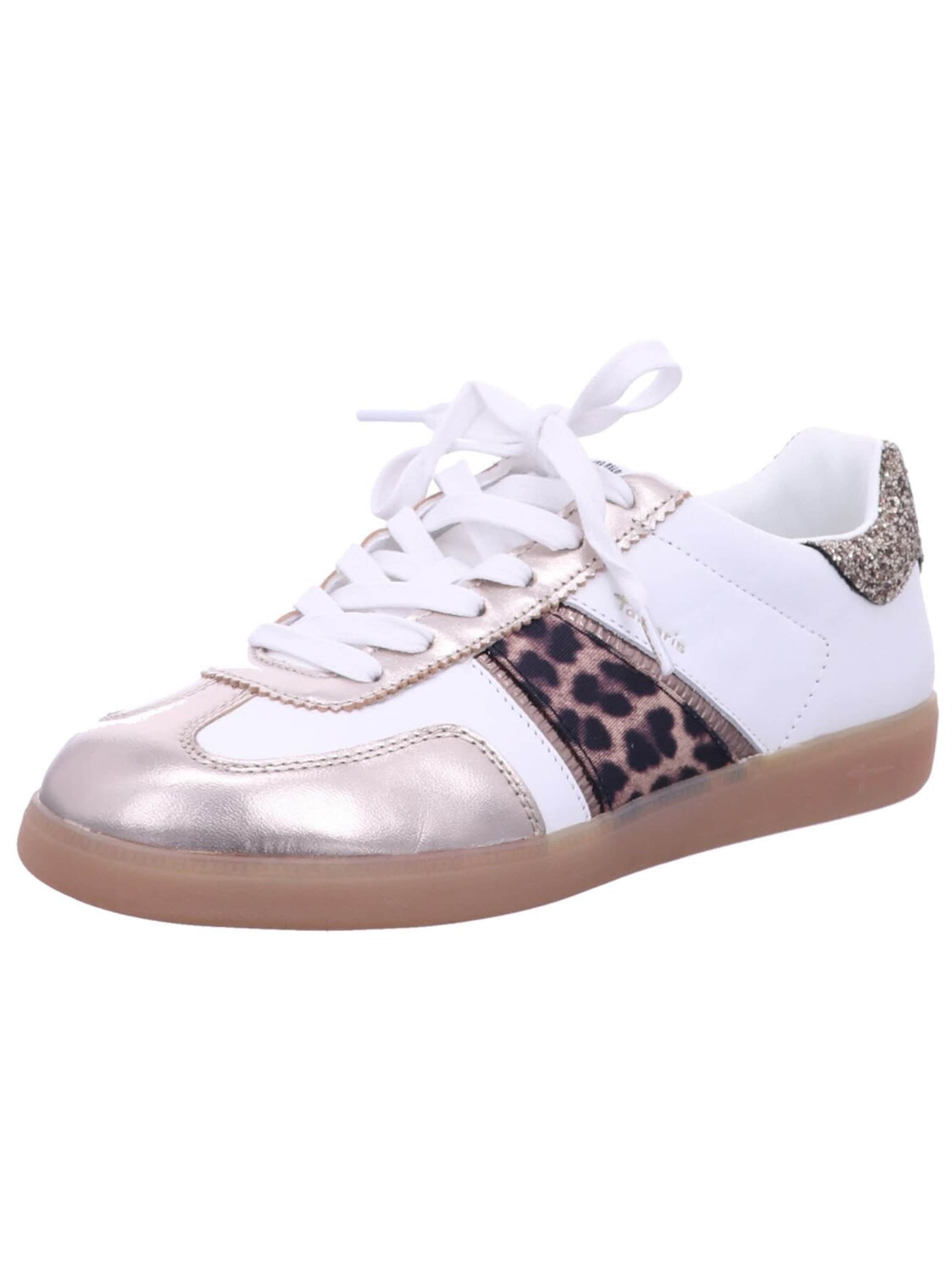 Chaussure à lacets 'Sneaker Damen 1-23624-43 329 Leder-Mix in braun' Tamaris en marron : devant