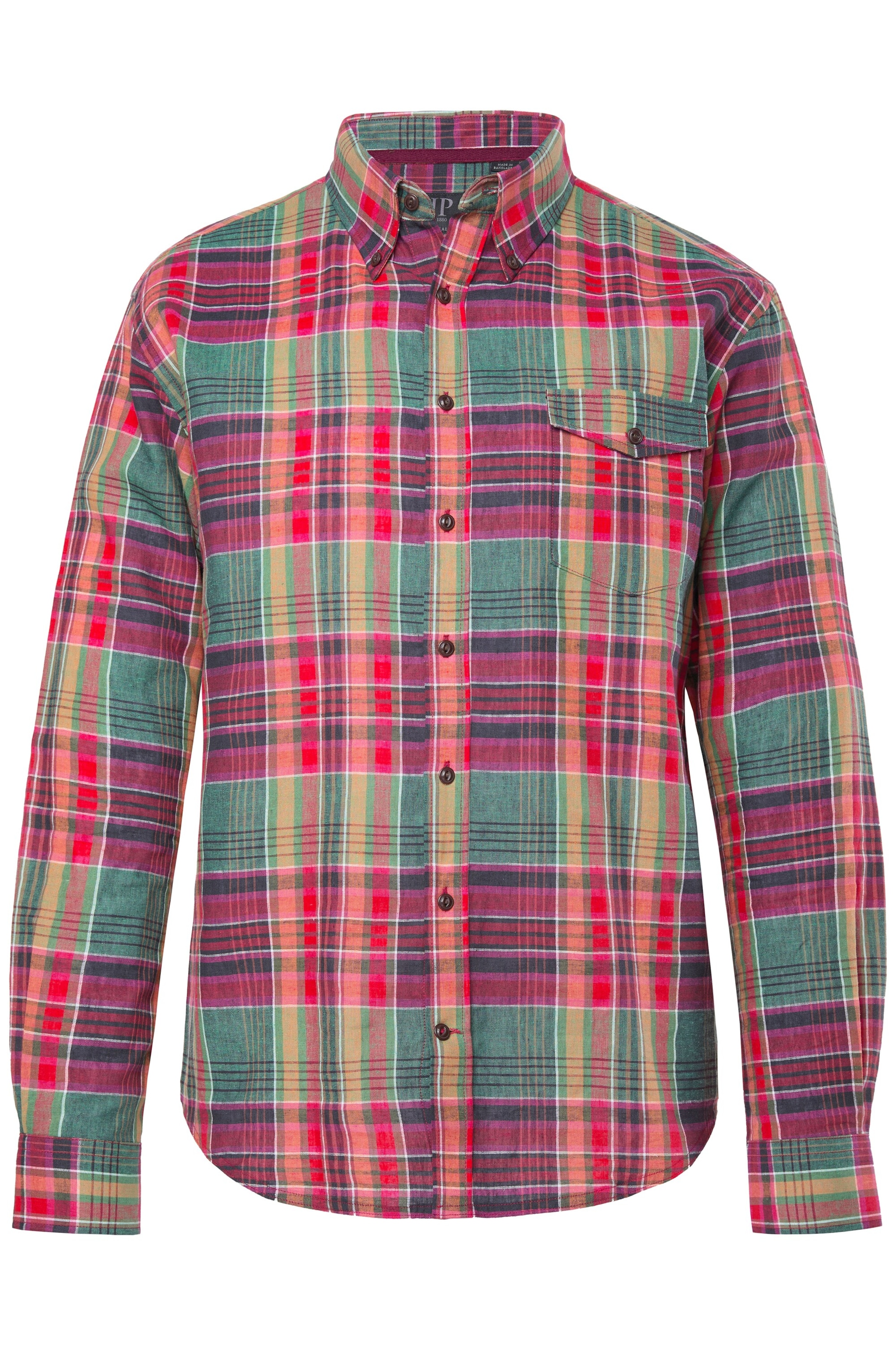 JP1880 Regular fit Overhemd in Gemengde kleuren: voorkant