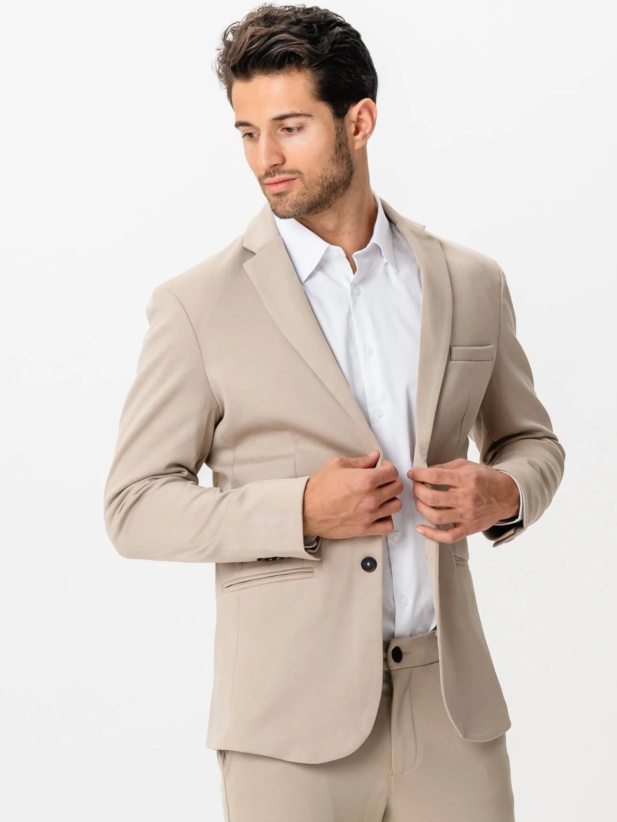 Regular fit Giacca business da completo ' The Original ' di TEESHOPPEN in beige