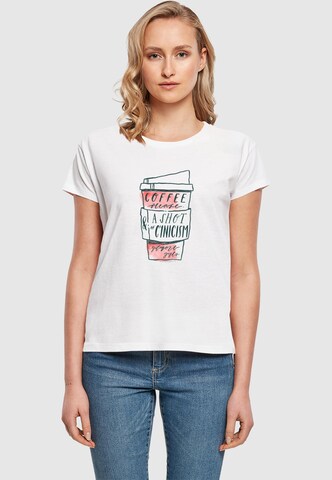ABSOLUTE CULT Shirt 'Coffee Please' in White: front