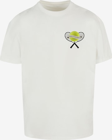 T-Shirt 'Tennis Tournament' Merchcode en blanc : devant