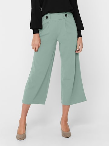 JDY Wide leg Pleat-Front Pants 'GEGGO' in Green: front