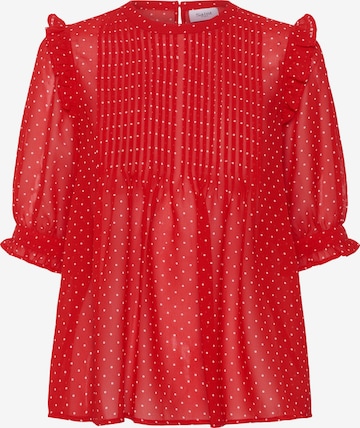 SAINT TROPEZ - Blusa 'Sabatina' em vermelho: frente
