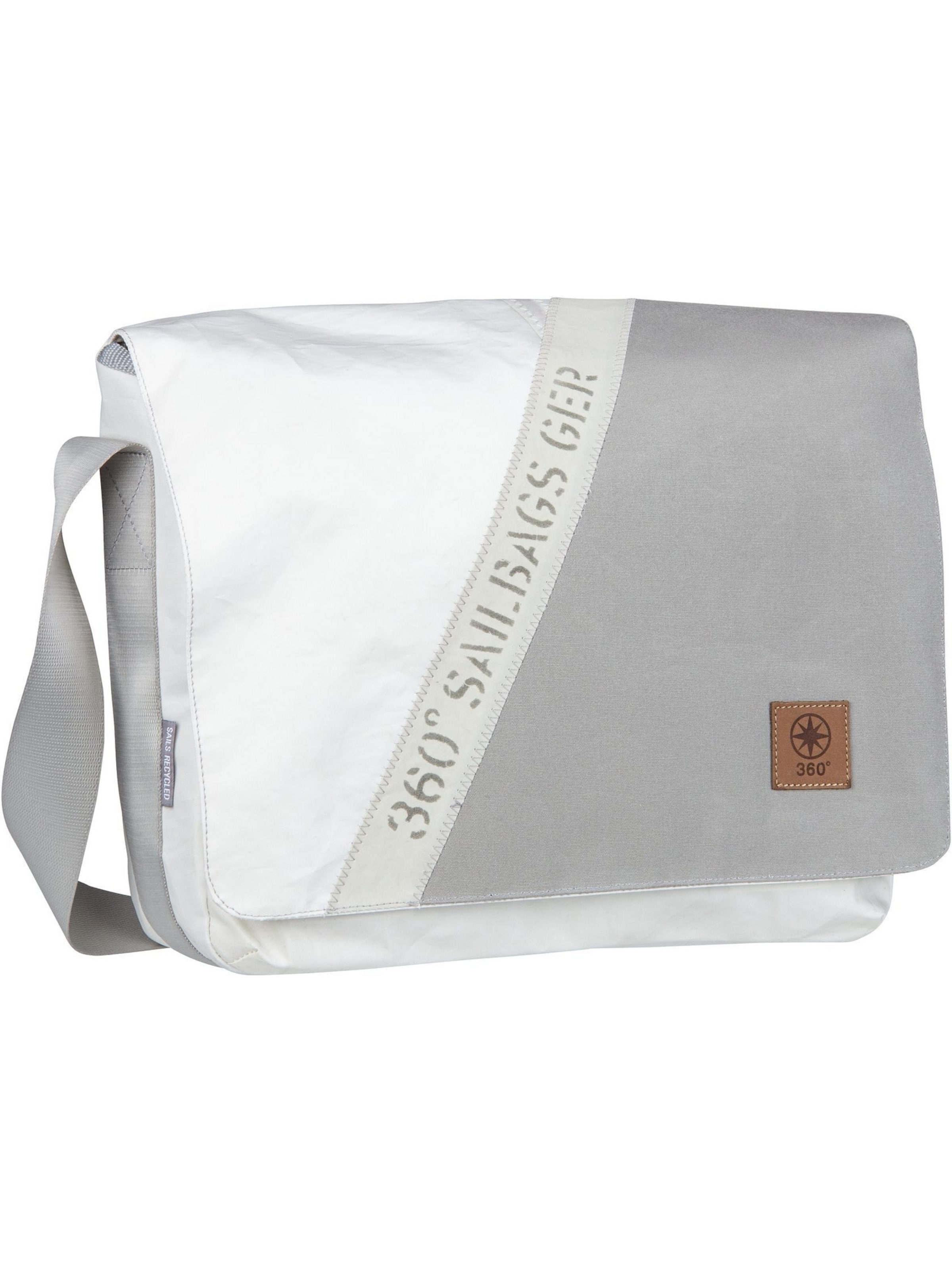 360 Grad Umhängetasche 'Barkasse' in Weiß: Vorderseite