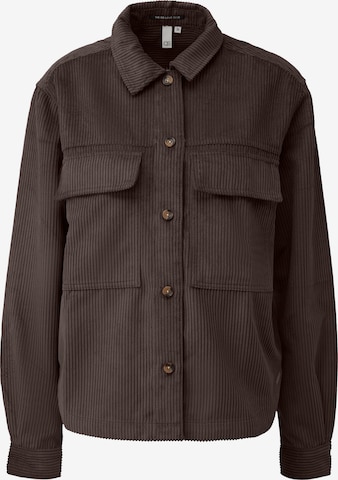 Veste mi-saison QS en marron : devant