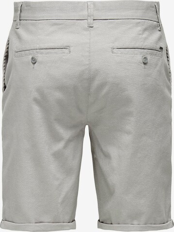 Regular Pantalon chino 'Peter Dobby' Only & Sons en gris