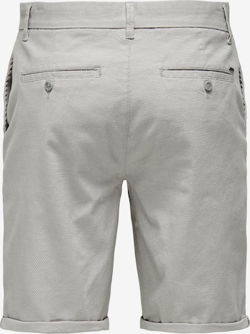 Only & Sons - Regular Calças chino 'Peter Dobby' em cinzento