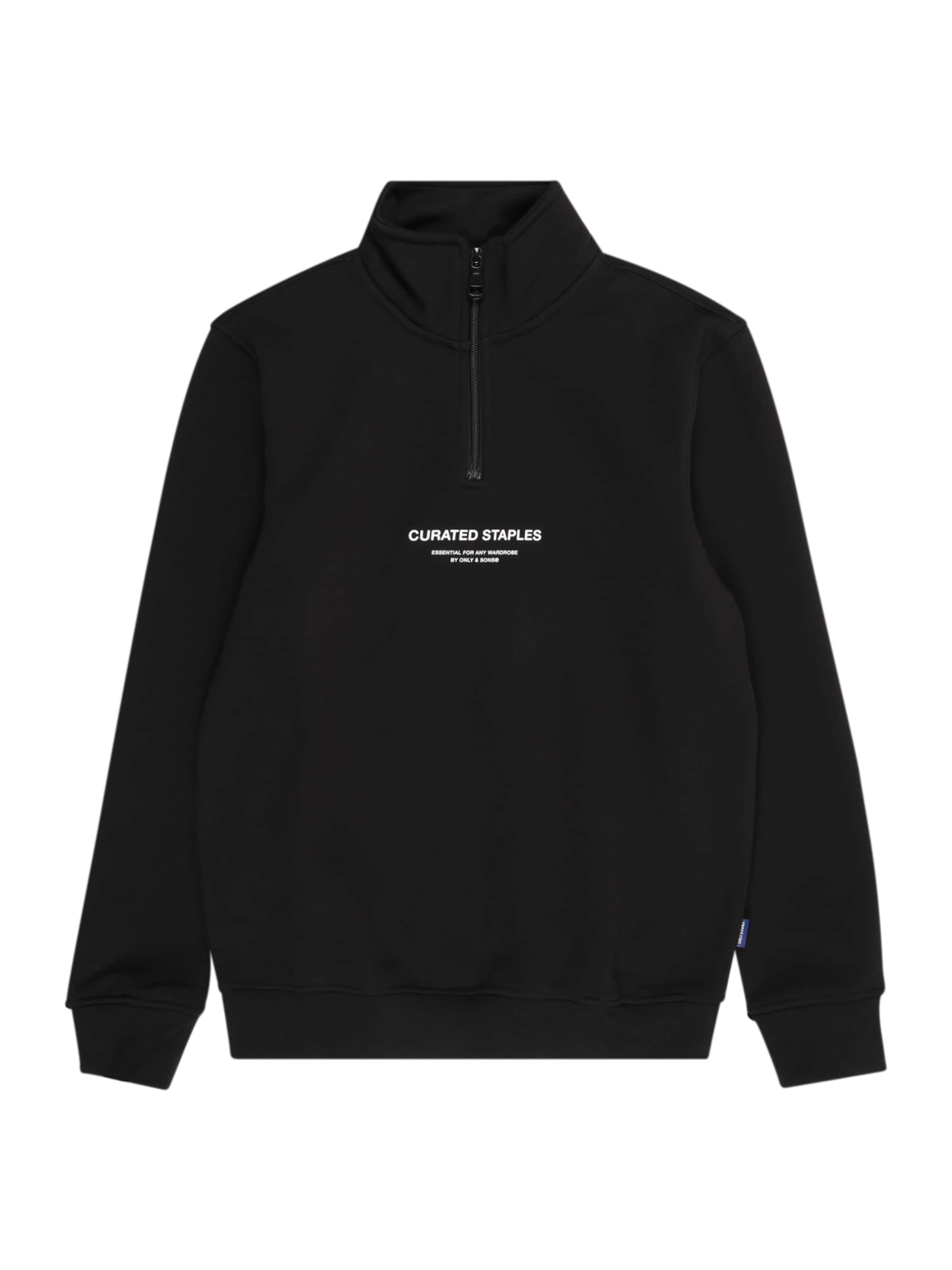 Only & Sons Junior Mikina 'OSJCURATED' – černá: přední strana
