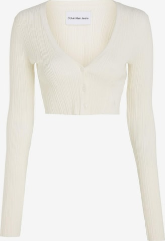 Calvin Klein Gebreid vest in Wit: voorkant