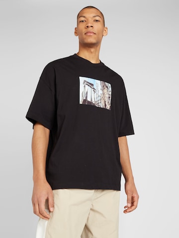 TOPMAN - Camiseta en negro: frente