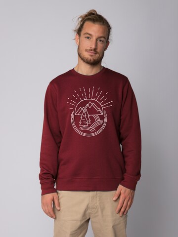 Felpa ' Natur ist schön ' di Watapparel in rosso: frontale