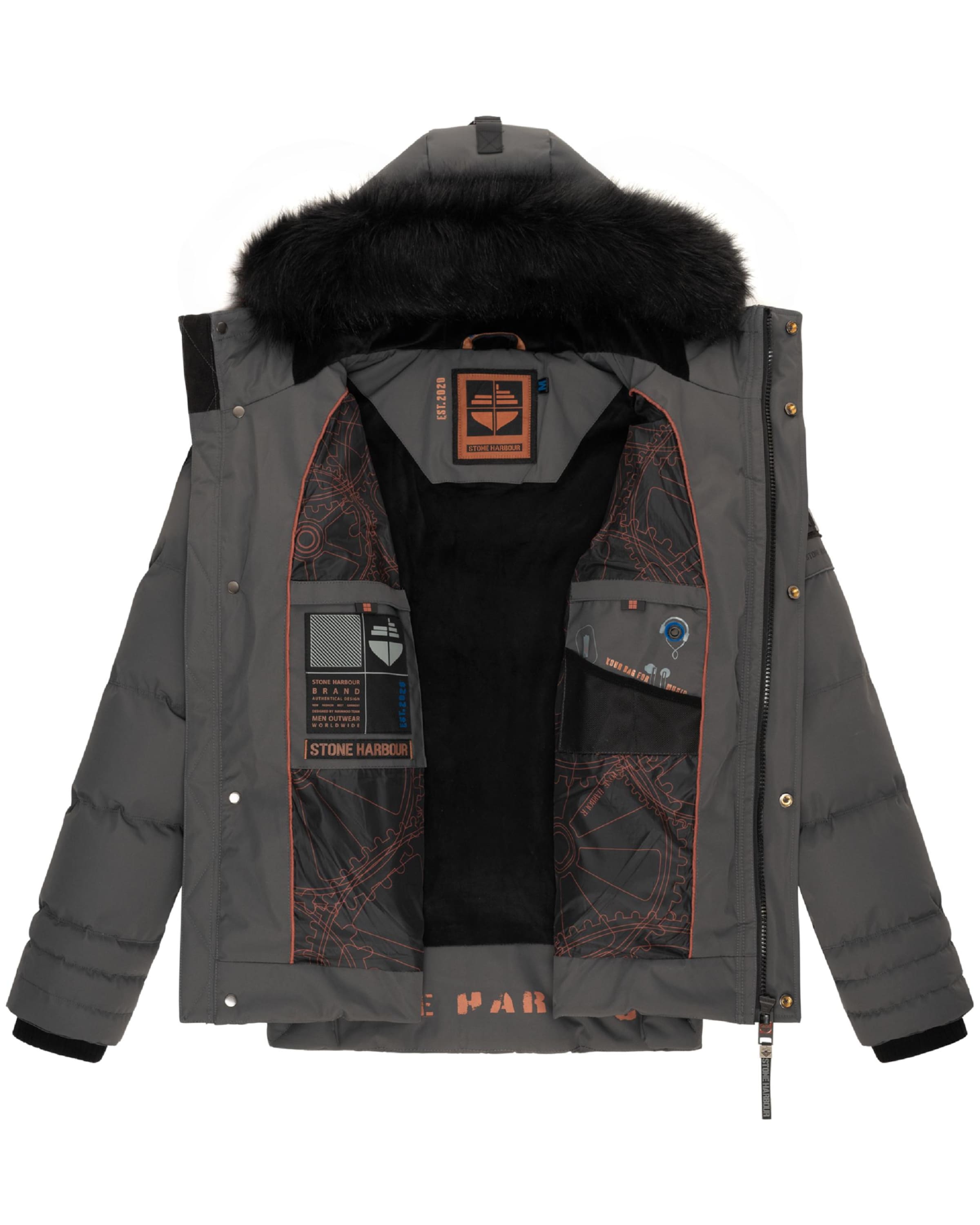 STONE HARBOUR - Chaqueta de invierno 'Romaan' en gris