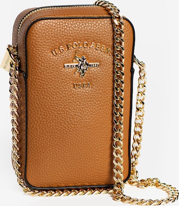 U.S. POLO ASSN. Schoudertas in Beige: voorkant