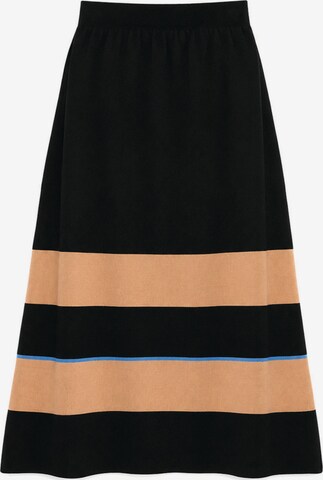Gonna 'Striped Knitwear Skirt With Elastic Waist' di Touché Privé in marrone: frontale