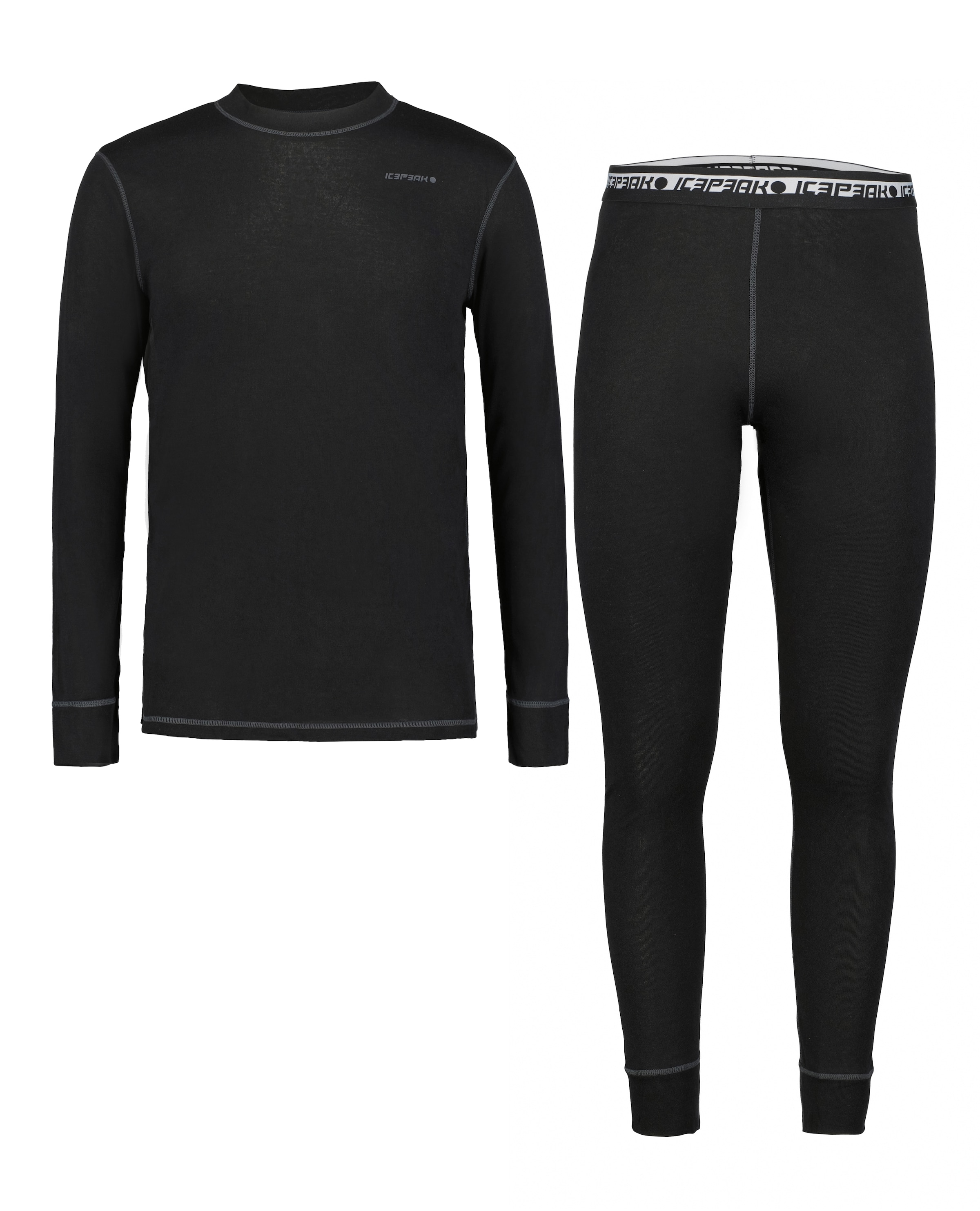 ICEPEAK Облекло за трениране в черно: отпред