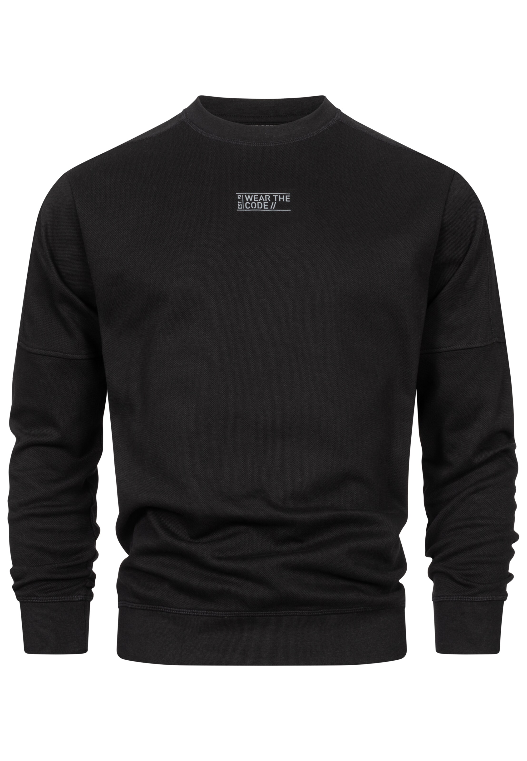 INDICODE JEANS Sweatshirt 'INCliver' in Schwarz: Vorderseite