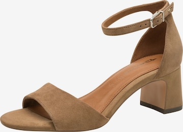 Sandales à lanières Tamaris en beige : devant