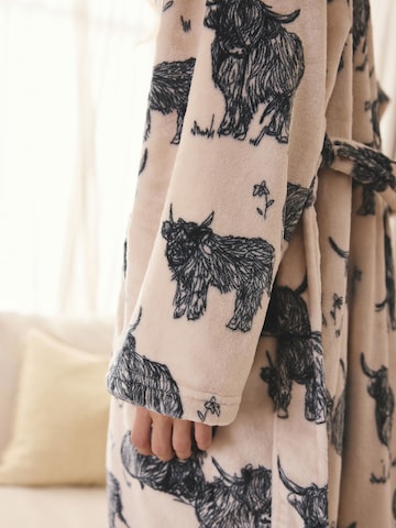 Next Банный халат короткий в Бежевый