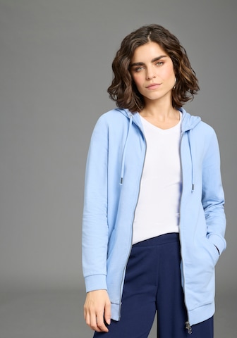 FLASHLIGHTS Zip-Up Hoodie 'Flashlights' in Blue: front