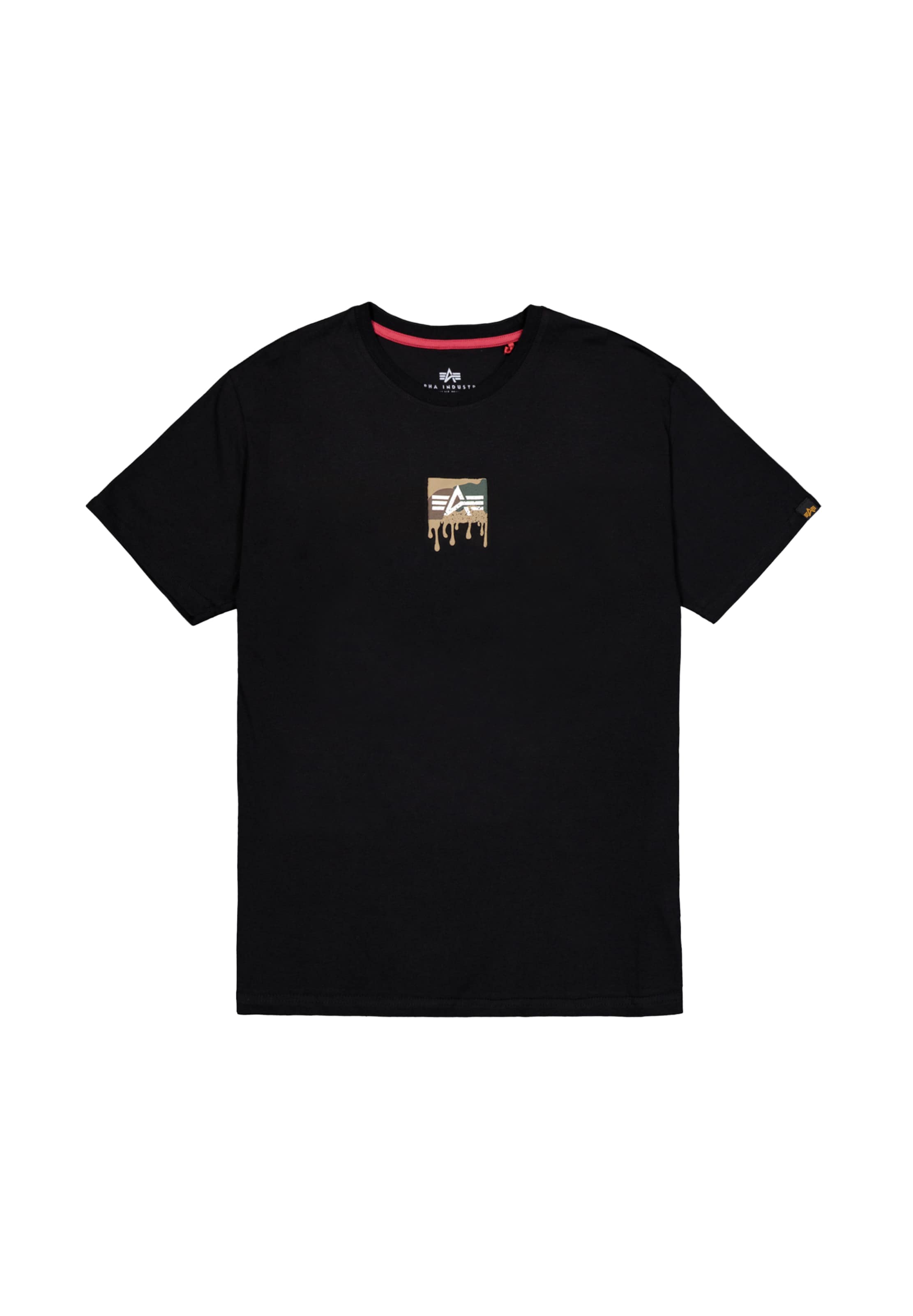 Tricou de la ALPHA INDUSTRIES pe negru: față